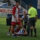 Asier Salcedo en el partido de la pasada temporada Deportiva-Logroñés CF