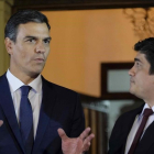 Pedro Sánchez, junto al presidente de Costa Rica, Carlos Alvarado, el pasado jueves en San José.  /
