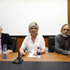 José María Merino, Ana Barragán y Luis Salvador López Herrero. MARCIANO PÉREZ
