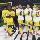 Los jugadores del Nantes homenajean a Emiliano Sala.