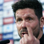 Diego Simeone durante una rueda de prensa.