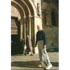 Carter delante de San Isidoro, durante su visita a León en octubre de 1998