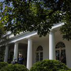 El presidente de EEUU, Joe Biden en los jardines de la Casa Blanca. SAMUEL CORUM