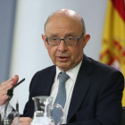 El ministro de Hacienda, Cristóbal Montoro, en rueda de prensa posterior a una reunión del Consejo de Ministros.
