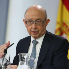 El ministro de Hacienda, Cristóbal Montoro, en rueda de prensa posterior a una reunión del Consejo de Ministros.