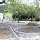 Así está la obra de rehabilitación del parque infantil de Cistierna.
