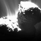 Géiseres de gas observados por la sonda 'Rosetta' en el cometa 67P Churyumov-Gerasimenko.