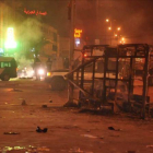 Incidentes en Ettadhamen, en las afueras de Túnez, en la noche del lunes.