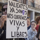 Imagen de una manifestación en Zamora contra la violencia machista. DL
