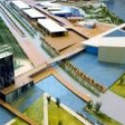 Imagen de la maqueta que recoge el proyecto donde estará la Expo de Zaragoza prevista para el 2008