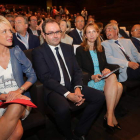 Carme Artigas, Félix Barrio, Alison August Treppel y García Marín, durante la inauguración. RAMIRO