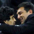 Maradona y Laporta.