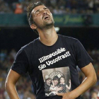 Villa celebra el gol que anotó el domingo pasado ante la Real Sociedad.