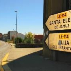 Una imagen del punto en el que nace la carretera, en La Bañeza