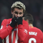 Griezmann hizo dos tantos e iguala a Luis Aragonés como máximo artillero del Atlético. KIKO HUESCA