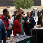 Los representantes sindicales se dieron cita ayer en la jornada del ferrocarril en Cistierna