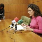 Natalia Rodríguez Picallo ayer durante su comparecencia de prensa