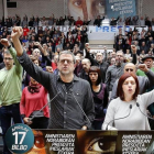 Acto de exreclusos y familiares de presos de ETA en Usurbil (Guipúzcoa), el pasado mes de marzo.