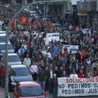 Un momento de la manifestación que recorrió ayer las calles de Villablino.