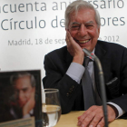 Mario Vargas Llosa, ayer, en Madrid.