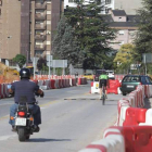 Aspecto que presentaban ayer por la mañana las obras en el acceso a Ponferrada por la avenida de Astorga.