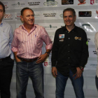 Urbano, Graña, Vallejo y Conrado, en la presentación oficial del Rallysprint Valle de Laciana.