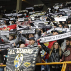 La afición del Unionistas viaja en gran número con su equipo. M. PÉREZ