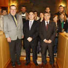 La delegación francesa junto con la de Valverde y el vicepresidente Marcos Martínez.