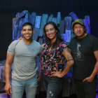 Salvador Rodríguez, Angélica Lares y Luis Téllez, colaboradores de Del Toro. F. GUASCO