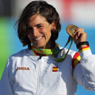 Maialen Chourraut consiguió su primer oro olímpico a sus 33 años. ORESTIS PANAGIOTOU