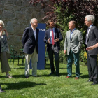 Casado celebró en Ávila una jornada preparatoria del Congreso del PP con Mañueco y Suárez. RAÚL SANCHIDRIÁN