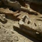 Detalle de la excavación del solar de San Pelayo que acoge los restos de los Principia