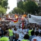 Imagen de la manifestación celebrada en Madrid el sábado contra la política antiterrorista