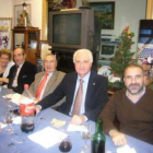 Avelino Abajo, Manuel Rivero y José Manuel Liaño, en la Casa de León en La Coruña