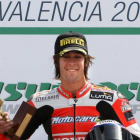 Joan Lascorz, en una imagen de 2008 tras una carrera en Cheste.