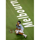 Federer da rienda suelta a su alegría tras ganar el Open de Australia