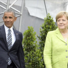 Obama y Merkel, en Berlín.