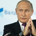 Putin gesticula durante su intervención en la conferencia anual del foro Valdai, en Sochi, el 19 de octubre.