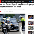 La noticia del 'Daily Mirror', desmentida por Piqué, según la cual fue detenido cuando circulaba a 190 km/h