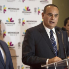 El fiscal del estado de Michoacán, Martin Godoy, informa de la localización del cadáver de Adame.