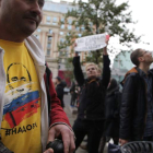 Partidarios de la oposición rusa, en una protesta ayer. M. SHIPENKOV