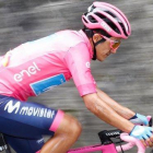 Richard Carapaz, este jueves, durante la 18ª etapa del Giro.