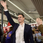 Pedro Sánchez, ayer, en la localidad de Inca.