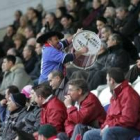 Magín, el del bombo, se comunicó con una afición volcada con el equipo