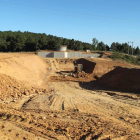 Vista de las obras de urbanización del Cueto del Moro, en su parte más cercana al Hospital Monte San Isidro.