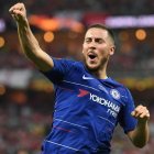Eden Hazard, futurible del Madrid, celebra un gol con el Chelsea en la final de la Europa League.