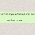 Broma viral Círculo negro, que bloquea Whatsapp.