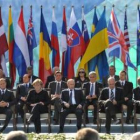 Los líderes europeos atienden a la ceremonia oficial por el 70 aniversario.