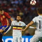 El azulgrana Jordi Alba, durante el partido amistoso Bélgica-España, celebrado en el estadio Rey Balduino, en Bruselas.