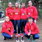 Los equipos de baloncesto, fútbol y orientación, tres de los nueve que subieron al podio en el Trofeo Rector representando a la Universidad de León. DL